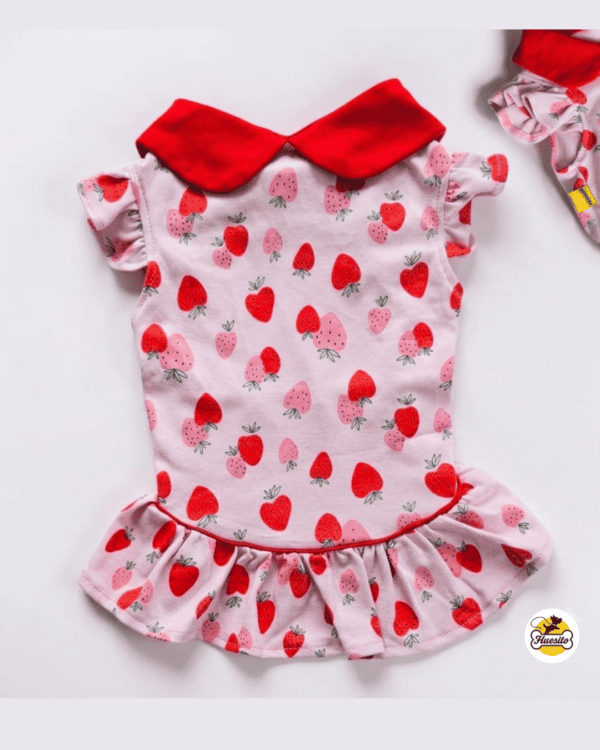 VESTIDO FRESA BEBE - Ropa para perros y gatos