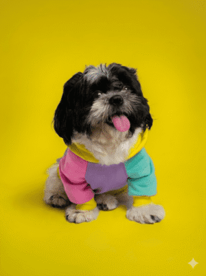 POLERA TRICOLOR LILA - Ropa para perros y gatos