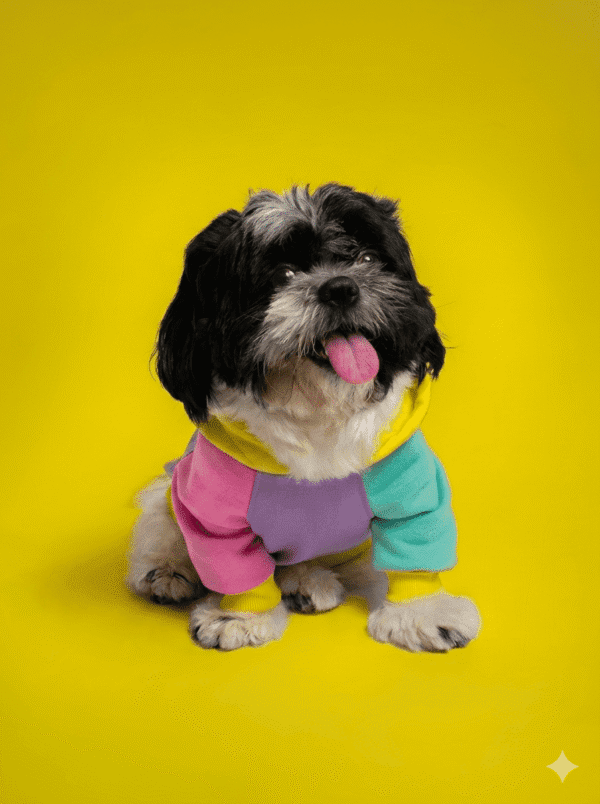 POLERA TRICOLOR LILA - Ropa para perros y gatos