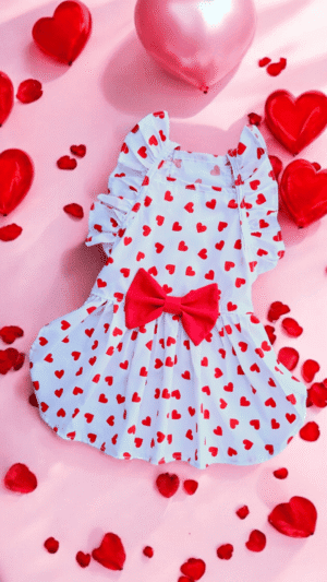 VESTIDO CORAZONES - Ropa para perros y gatos