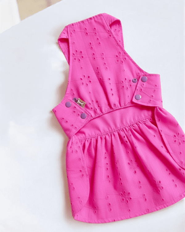 VESTIDO BRODERIE CHICLE - Ropa para perros y gatos