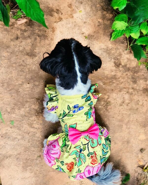 VESTIDO BRODERIE FLOR TROPICAL - Ropa para perros y gatos