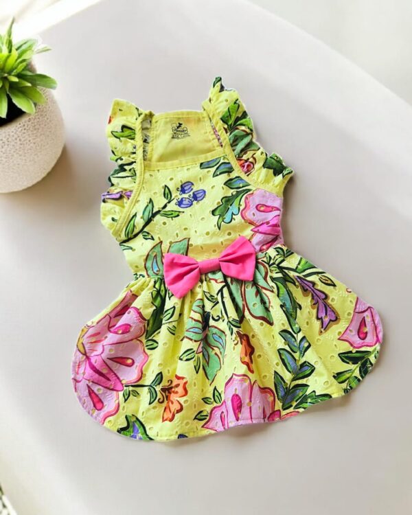 VESTIDO BRODERIE FLOR TROPICAL - Ropa para perros y gatos