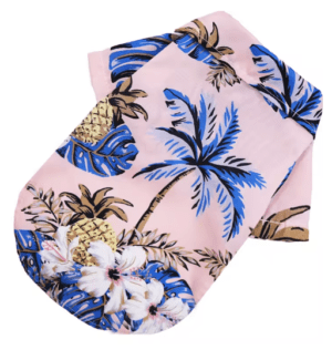 CAMISA PARA MASCOTA TROPICAL ROSADO