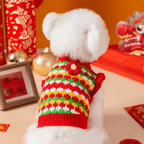CHOMPA FLOR ROJA - Ropa para perros y gatos