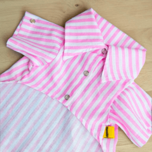 CAMISA PARA MASCOTA RAYAS ROSA