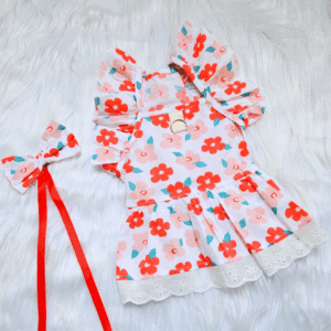 VESTIDO FLORES - Ropa para perros y gatos