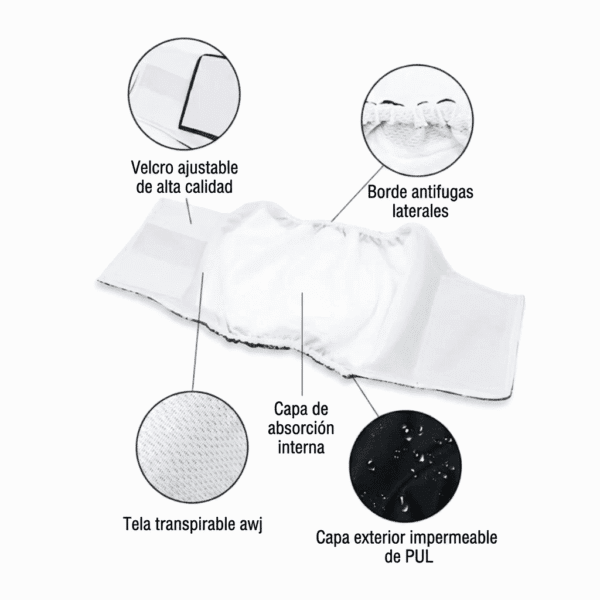 PAÑALES REUTILIZABLES PARA MASCOTAS