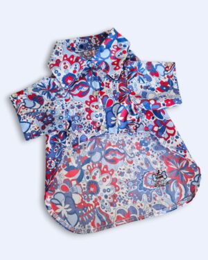 CAMISA PARA MASCOTA FLORAL RETRO